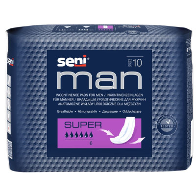 SENI Man protections homme - Super 6 gouttes - 20pc