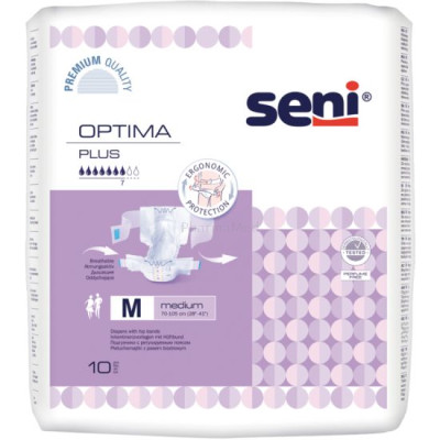 Seni Optima Flex Plus Changes complets 7g mauve + ceinture - Medium - 10pc
