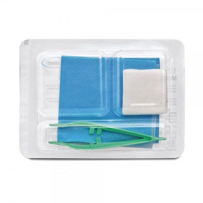 Set à pansement MAIMED - n°3 - 5 compresses +1 pince +1 champ - 100pc