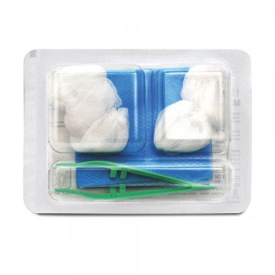Set à pansement MAIMED - n°4 - 5 tampons +1 pince +1 champ - 100pc