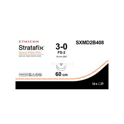 STRATAFIX PGA-PCL 3-0 FS2 2x30cm 2x19mm(12pc)