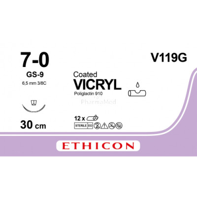 VICRYL 7/0 Coated V119G GS-9 30cm - 12draden