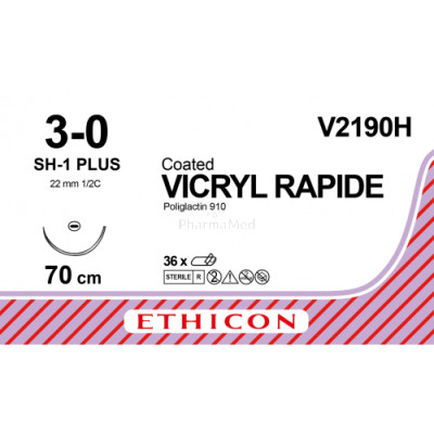 VICRYL RAPID 3/0 Coated V2190H SH-1 Plus 70cm - 36draden