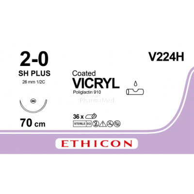 VICRYL 2/0 Coated V224H SH Plus 70cm - 36draden