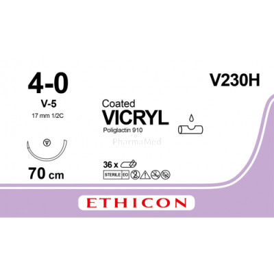 VICRYL 4/0 Coated V230H V-5 70cm - 36fils