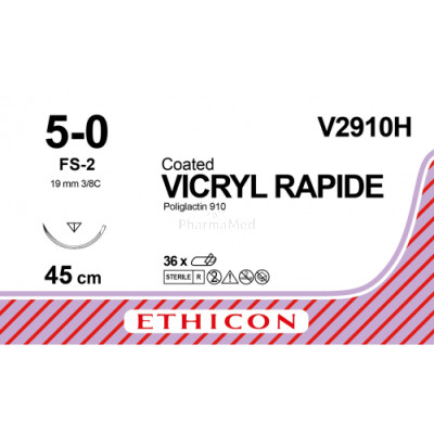 VICRYL RAPID 5/0 Coated V2910H FS-2 45cm - 36draden