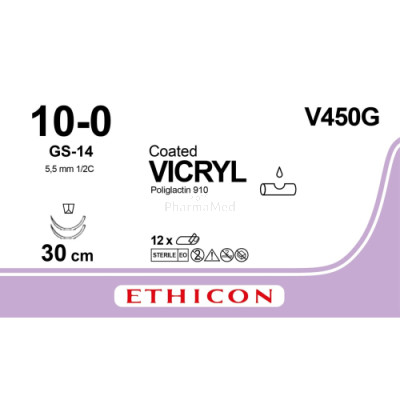 VICRYL 10/0 Coated V450G GS-14 30cm - 12fils