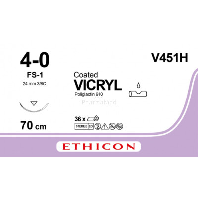 VICRYL 4/0 Coated V451H FS-1 70cm - 36fils