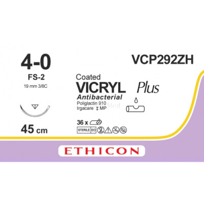 VICRYL PLUS 4/0 VCP292ZH FS-2 45cm - 36draden
