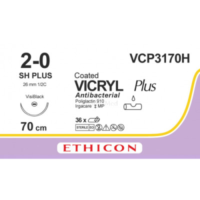 VICRYL PLUS 2/0 VCP3170H SH 70cm - 36draden