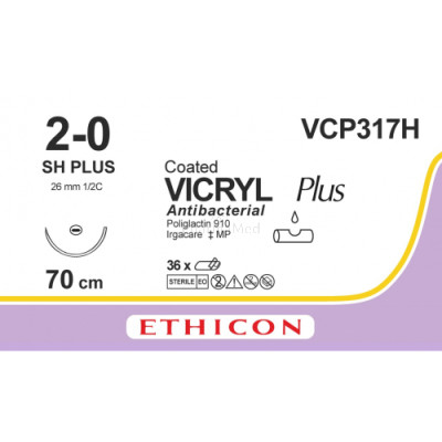 VICRYL PLUS 2/0 VCP317H SH 70cm - 36draden