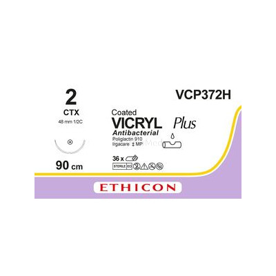 VICRYL PLUS 2 VCP372H CTX 90cm.......(36fils)