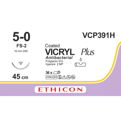 VICRYL PLUS 5/0 VCP391H FS-2 45cm - 36draden