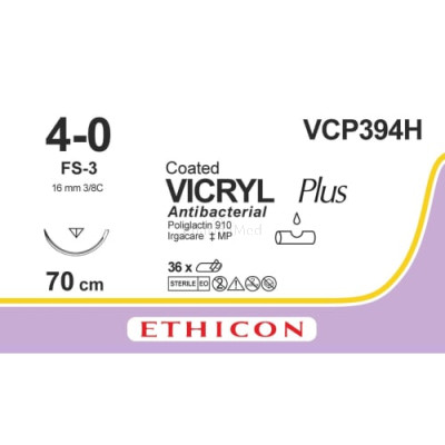 VICRYL PLUS 4/0 VCP394H FS-3 70cm - 36fils