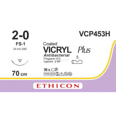 VICRYL PLUS 2/0 VCP453H FS-1 70cm - 36draden