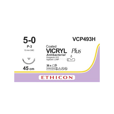 VICRYL 5/0 VCP493H Coated Und P-3 45cm - 36draden