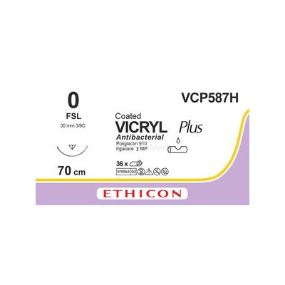 VICRYL PLUS 0 VCP587H FSL 70cm mauve  /36fils