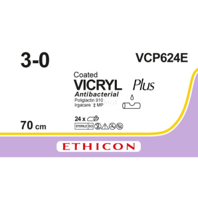 VICRYL PLUS 3/0 VCP624E 70cm - 24draden