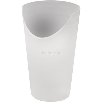 Verre à découpe nasale ergonomique translucide - 1pc