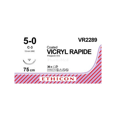 VICRYL RAPID 5/0 VR2289 13mm 75cm C-3 /36fils