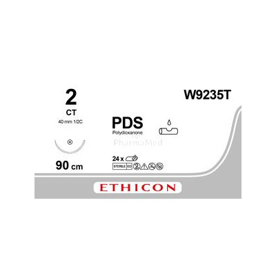ETICON PDS II 2 W9235T 1/2 circle 40mm  /24pc