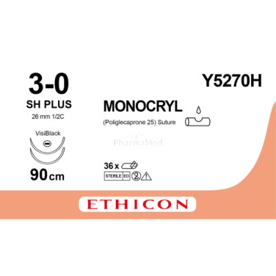 MONOCRYL 3/0 Y5270H SH Plus 90cm - 36draden