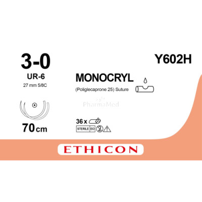 MONOCRYL 3/0 Y602H UR-6 70cm - 36draden