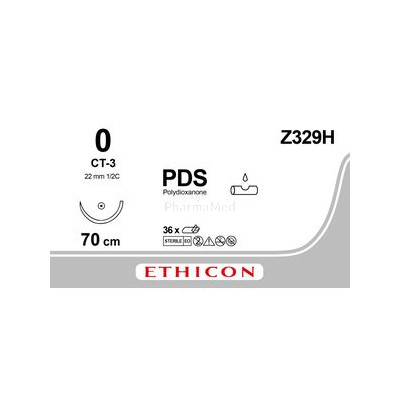 ETICON PDS II 0 CT-3 22mm 1/2 Z329H 70cm(36f)