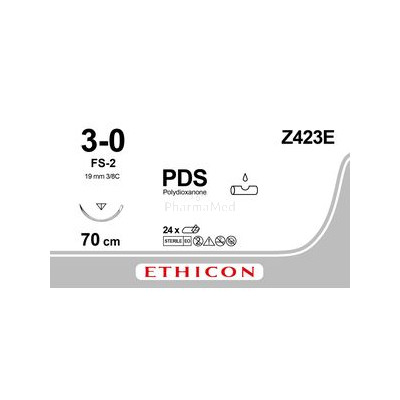ETICON PDS II 3/0 Z423E FS-2 19mm 70cm/24pc