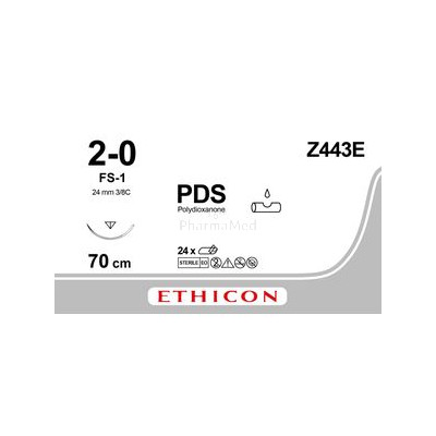 ETICON PDS II 2/0 Z443 FS-1 incol. 70cm /24pc